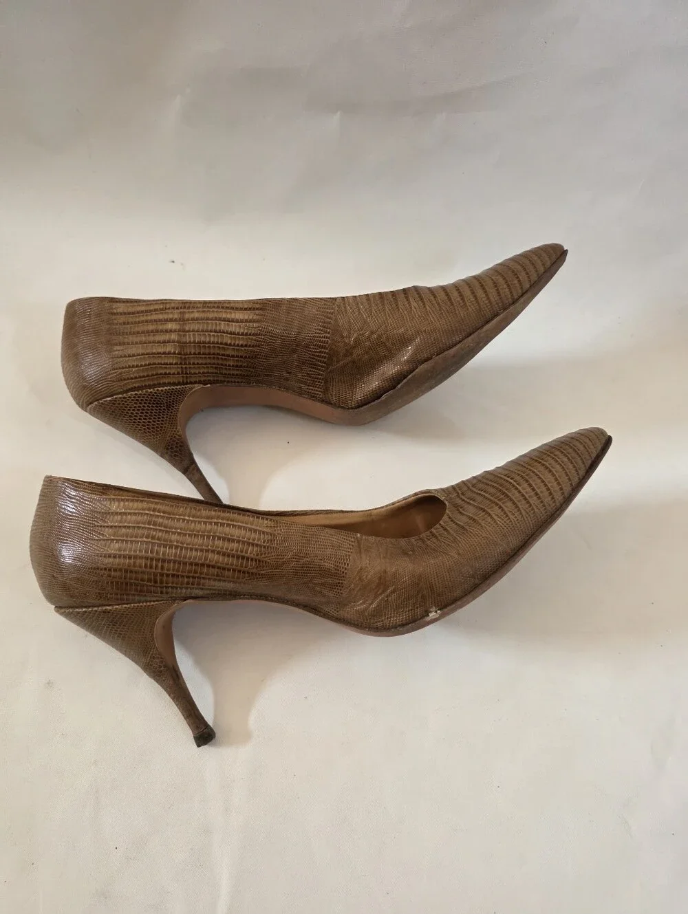 Vintage Salvini Exotic Leather Stiletto Pumps 10 AA